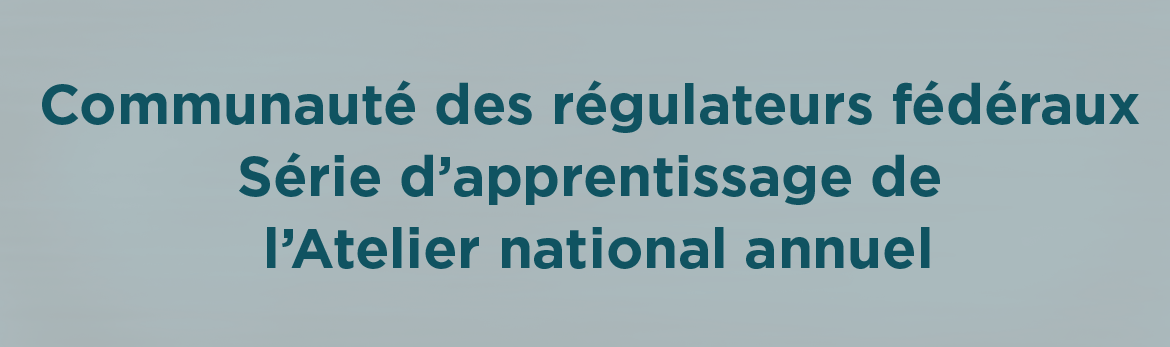 CRF - Série d'apprentissage de l'Atelier national annuel 2014-2015