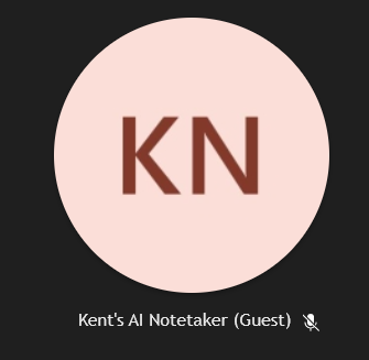 MS Team icon of an AI appearing as a guest in a meeting
