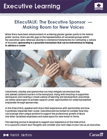 The Executive Sponsor - Making Room for New Voices