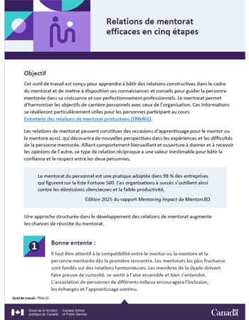 Relations de mentorat efficaces en cinq étapes