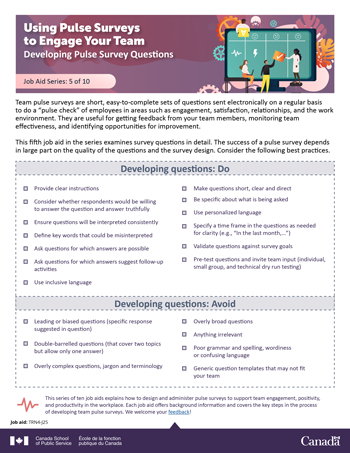 Using Pulse Surveys to Engage Your Team: Developing Pulse Survey Questions