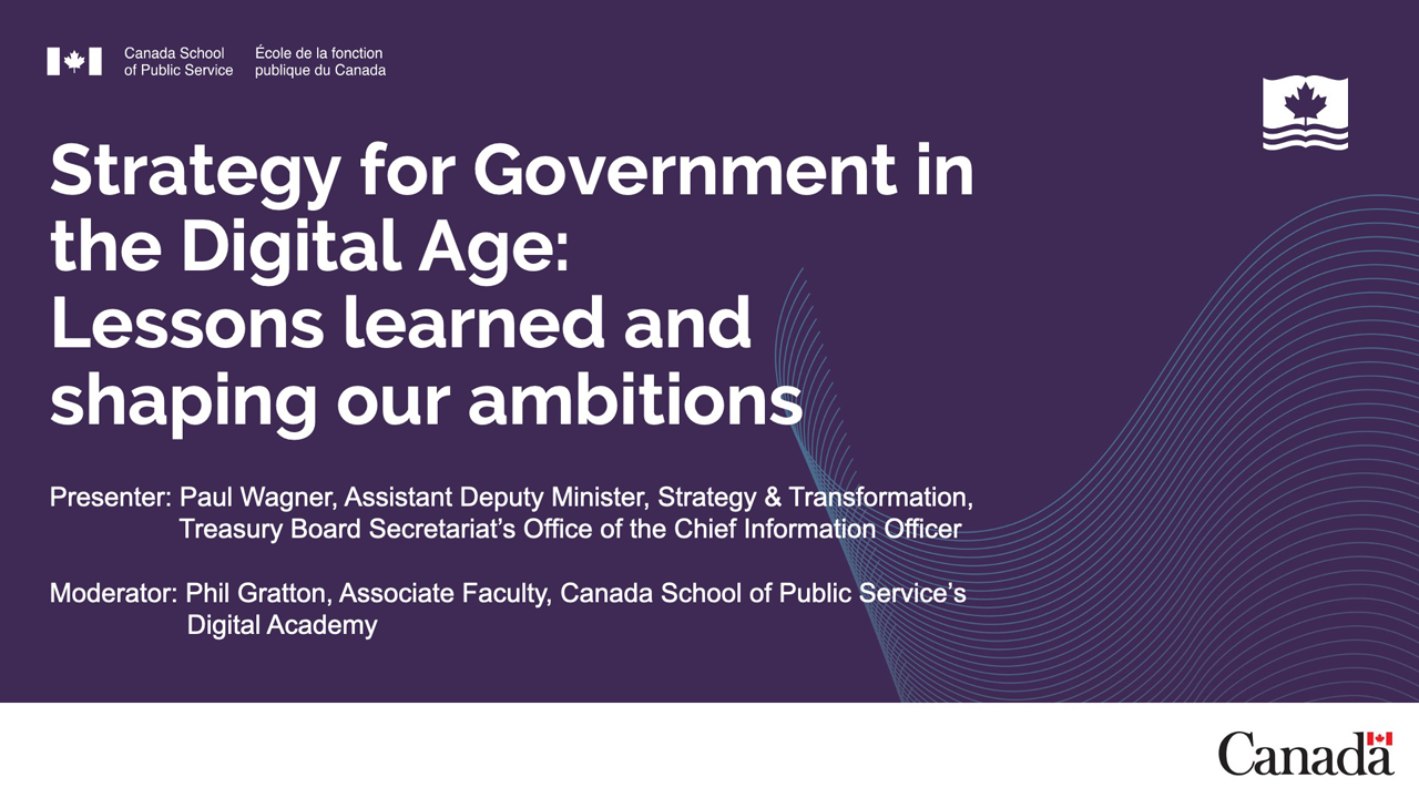 Strategy for Government in the Digital Age: Lessons Learned and Shaping our Ambitions (DDN2-V18)